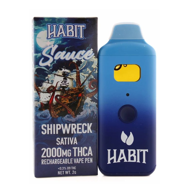 Habit Hemp Shipwreck Disposable | 2 grams | THCa Live Resin Green Treez Company Habit Hemp Shipwreck Disposable | 2 grams | THCa Live Resin Green Treez Company