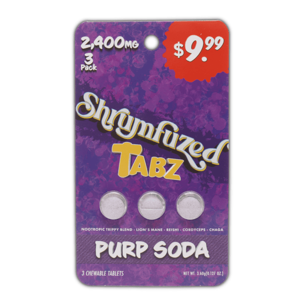 Shrumfuzed Tabz Purp Soda 2400mg Mushrooms 3ct - sold by Green Treez Company
