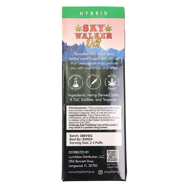 Skywalker OG Relief Disposable 2g Delta 8 THC - sold by Green Treez Company