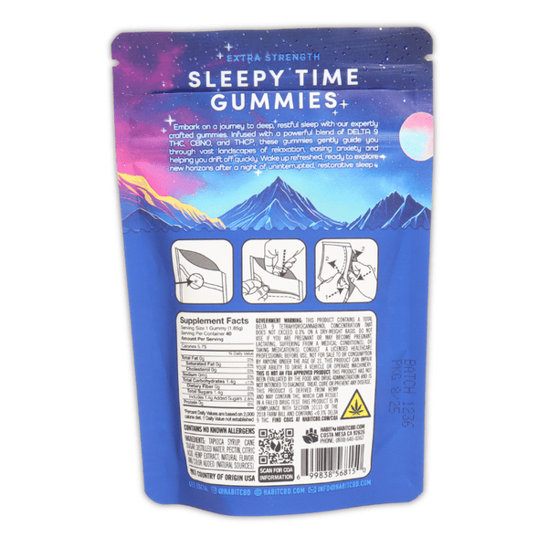 Sleepy Time Midnight Cherry Gummies 425mg Delta 9 THCp CBNO - sold by Green Treez Company