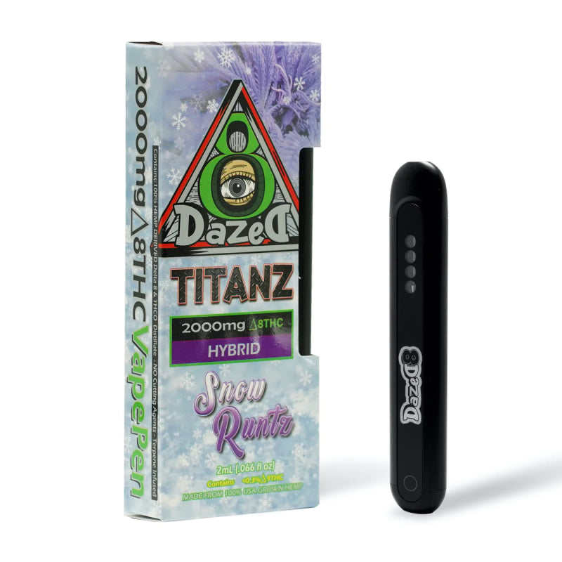 Snow Runtz Buzzing Dazed8 Snow Runtz Titanz Disposable | 2 grams | Delta 8 THC – Green ...