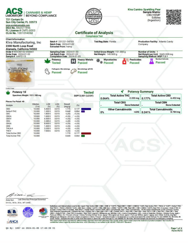 Social Gummies Sparkling Pear 80mg Delta 9 THC CBD - sold by Green Treez Company