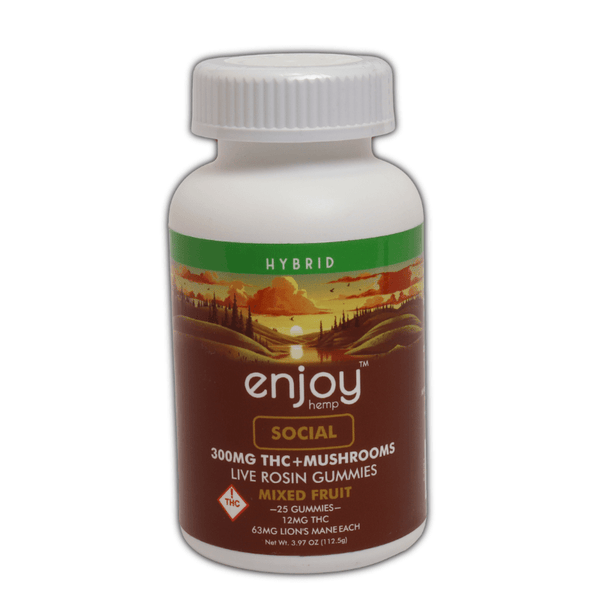 Social Live Rosin Gummies Mixed Fruit 300mg Delta 9 THC Mushrooms - sold by Green Treez Company