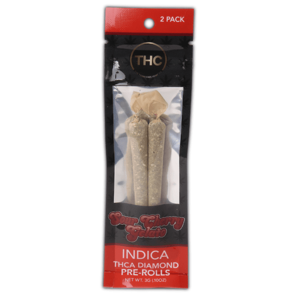 Sour Cherry Gelato THCa Diamond Prerolls 2x 1g - sold by Green Treez Company