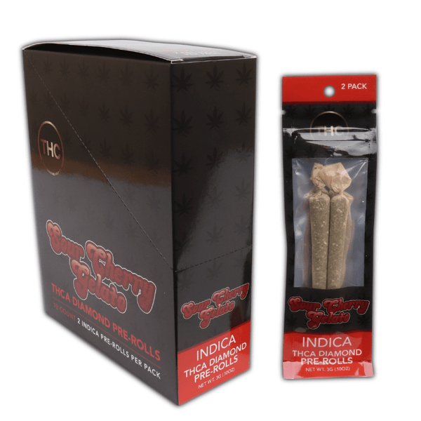 Sour Cherry Gelato THCa Diamond Prerolls 2x 1g - sold by Green Treez Company