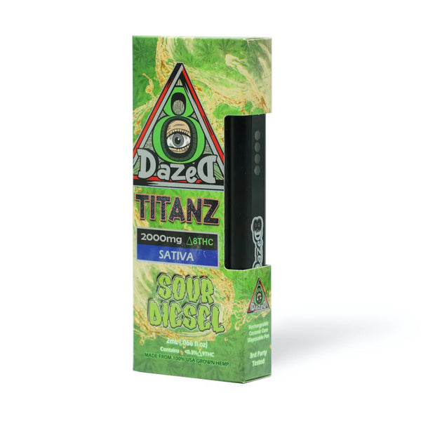 Sour Diesel Titanz Disposable Delta 8 THC 2g - sold by Green Treez Company