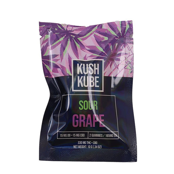 Sour Grape Kush Kube 60mg THC CBD 2 Count - sold by Green Treez Company