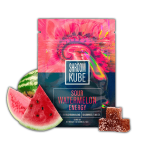 Sour Watermelon Energy Gummies Shroom Kube 50mg Delta 9 THC - sold by Green Treez Company