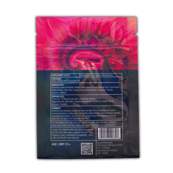 Sour Watermelon Energy Gummies Shroom Kube 50mg Delta 9 THC - sold by Green Treez Company