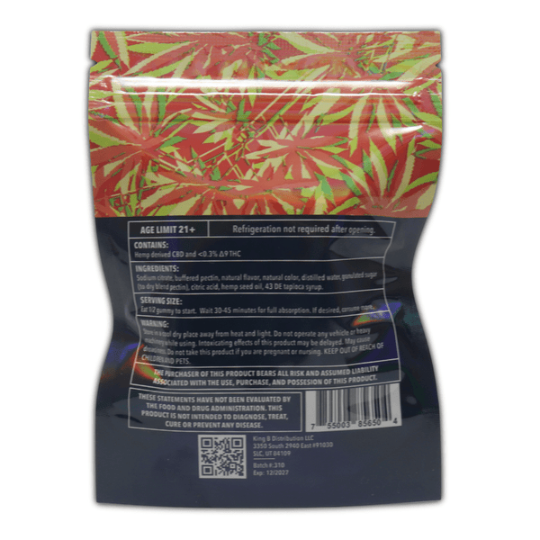 Sour Watermelon Kush Kube 300mg THC CBD - sold by Green Treez Company