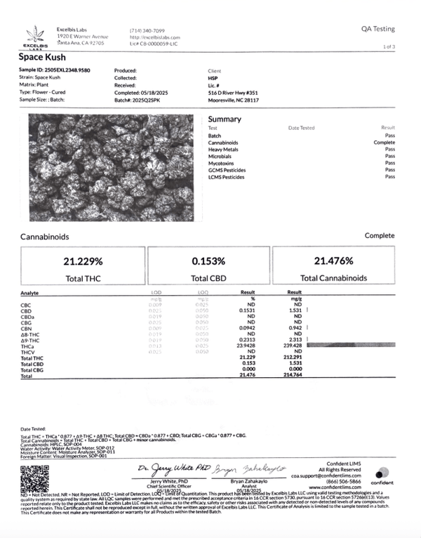 Space Kush THCa Flower - sold by Green Treez Company