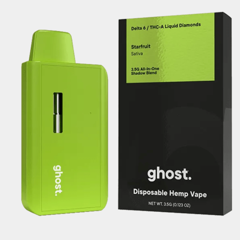 Ghost Disposable Vapes Ghost Disposable XL Ghost Starfruit Shadow Blend Disposable | 3.5 grams | Delta 6 THCa Green Treez Company Ghost Disposable Vapes Ghost Disposable XL Ghost Starfruit Shadow Blend Disposable | 3.5 grams | Delta 6 THCa Green Treez Company