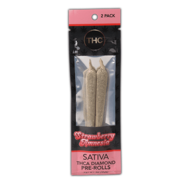 Strawberry Amnesia THCa Diamond Prerolls 2x 1g - sold by Green Treez Company