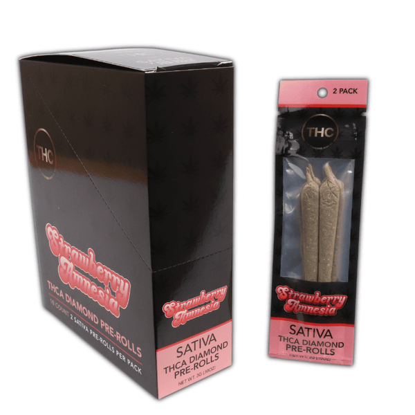 Strawberry Amnesia THCa Diamond Prerolls 2x 1g - sold by Green Treez Company