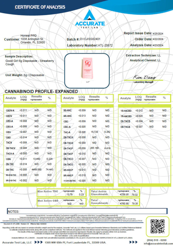 Strawberry Cough Disposable 6g THCa THCp - sold by Green Treez Company