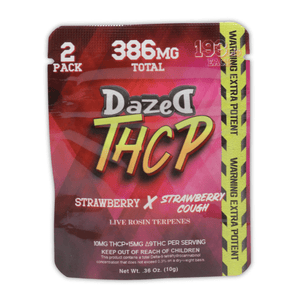 Strawberry Cough Live Rosin Gummies 386mg THCp HHC CBD - sold by Green Treez Company