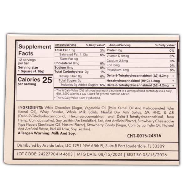 Strawberry Good Fellows Bar 200mg Infinity THC Blend - sold by Green Treez Company