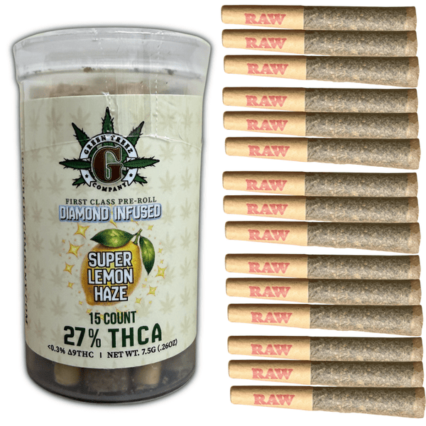 Super Lemon Haze THCa Diamond .5g Prerolls 10 - 15ct - sold by Green Treez Company