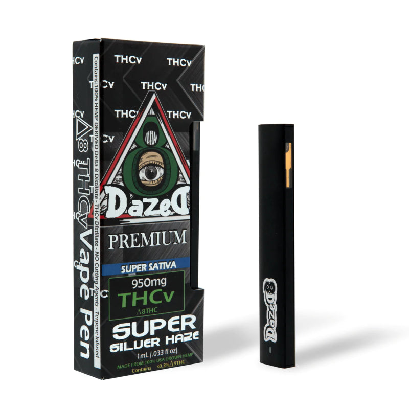 Dazed8 Super Silver Haze Disposable | 1 gram | Delta 8 THCv Green Treez Company Dazed8 Super Silver Haze Disposable | 1 gram | Delta 8 THCv Green Treez Company