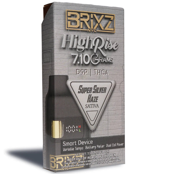 Super Silver Haze HighRise Brixz Disposable 7g THCa Delta 9 THCp - sold by Green Treez Company