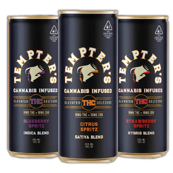 Tempter's 10mg THC & CBD Sparkling Drinks - sold by Green Treez Company