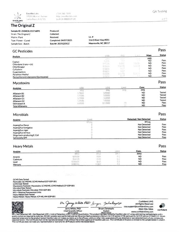 The Original Z THCa Flower - sold by Green Treez Company