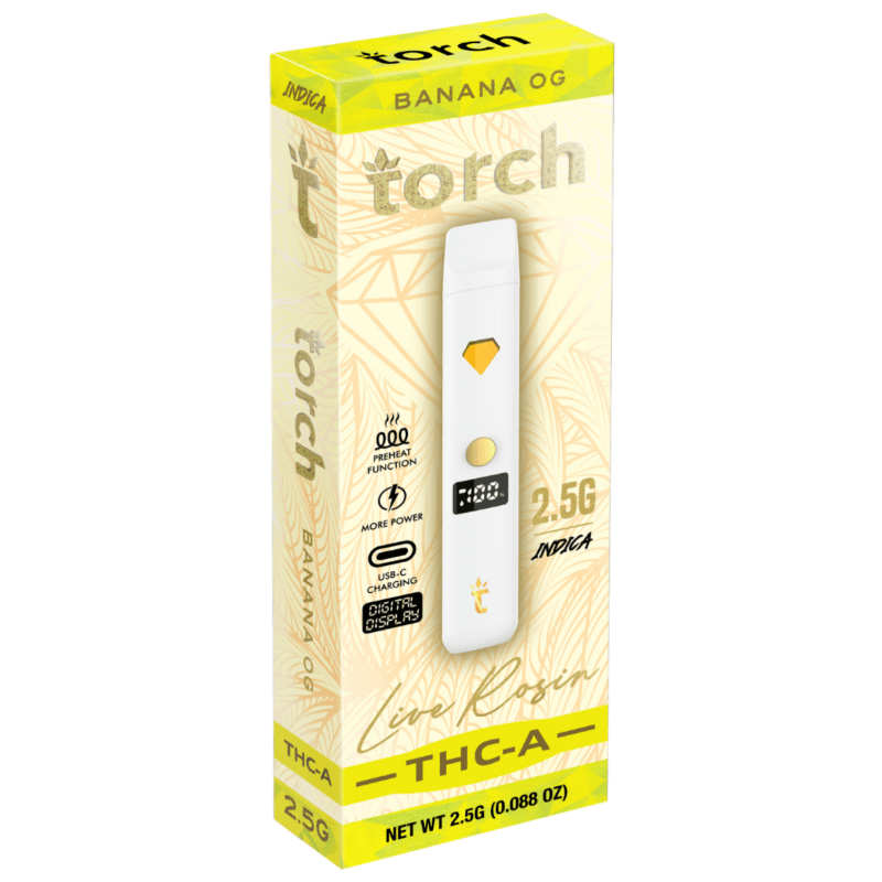 Torch Live Rosin Disposable | 2.5 grams | THCa Live Resin Green Treez Company Torch Live Rosin Disposable | 2.5 grams | THCa Live Resin Green Treez Company