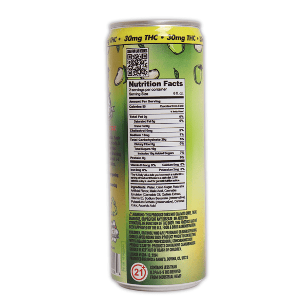 Uncle Arnie's Smackin Apple 30mg THC Beverage - sold by Green Treez Company