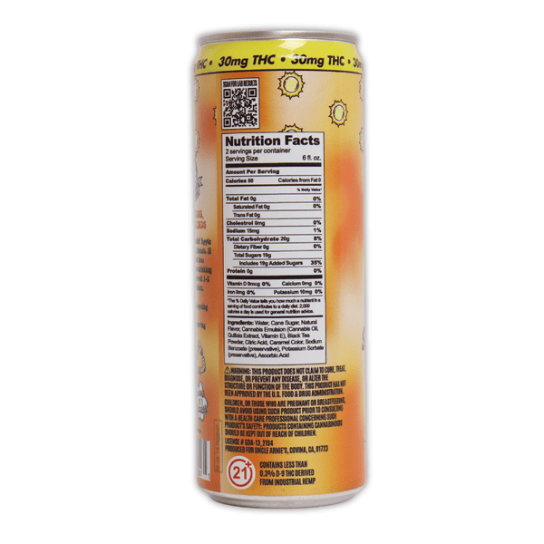 Uncle Arnie's Sweet Peach Tea 30mg THC Beverage - sold by Green Treez Company