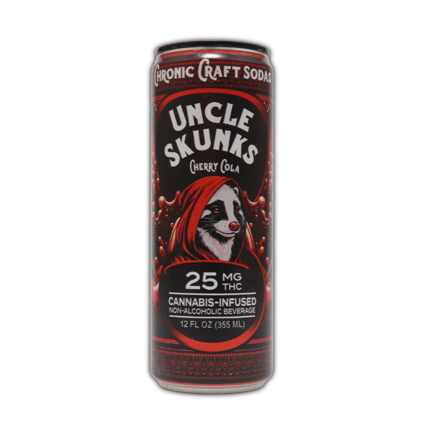 Uncle Skunks Cherry Cola Soda 25mg Delta 9 THC - sold by Green Treez Company