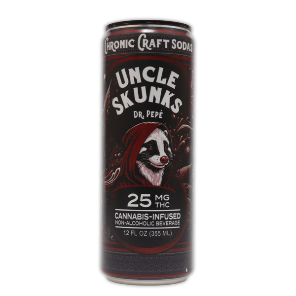 Uncle Skunks Dr Pepé Soda 25mg Delta 9 THC - sold by Green Treez Company