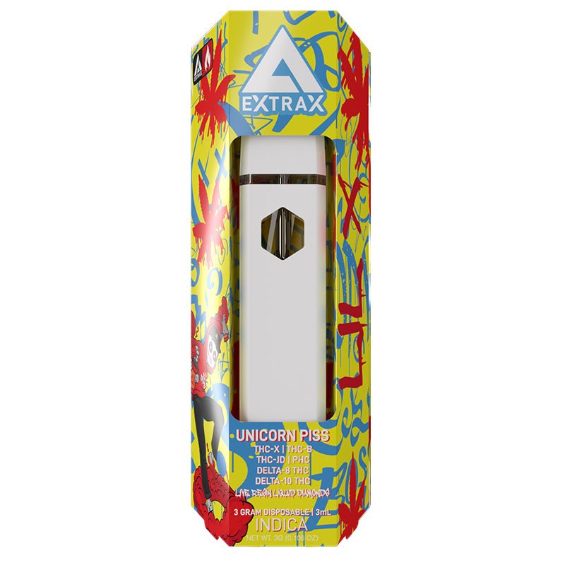 Extrax Disposable Vape Review Delta Extrax Unicorn Piss Disposable | 3 grams Blackcraft x Extrax THC- Extrax Disposable Vape Review Delta Extrax Unicorn Piss Disposable | 3 grams Blackcraft x Extrax THC-