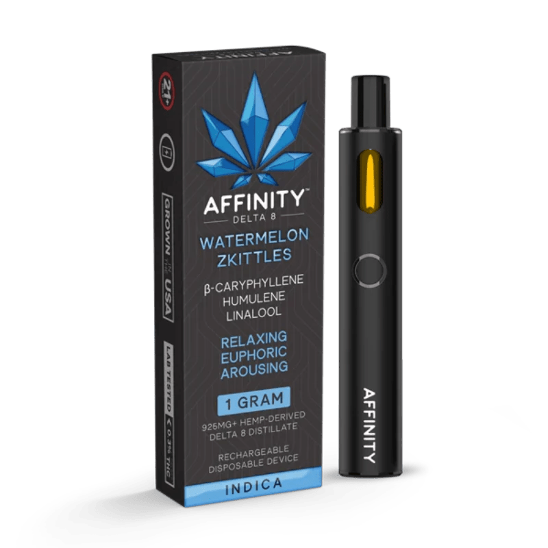 Affinity Hemp Watermelon Zkittles Disposable | 1 gram | Delta 8 THC Green Treez Company Affinity Hemp Watermelon Zkittles Disposable | 1 gram | Delta 8 THC Green Treez Company