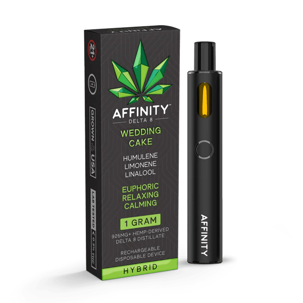 Affinity Hemp Wedding Cake Disposable | 1 gram | Delta 8 THC Green Treez Company Affinity Hemp Wedding Cake Disposable | 1 gram | Delta 8 THC Green Treez Company