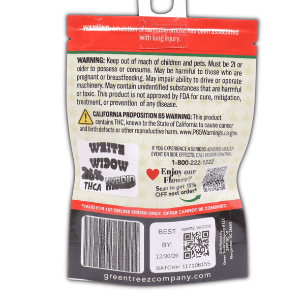 White Widow THCa Flower - sold by Green Treez Company