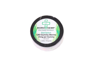 Gummy Worms Broad Spectrum CBD 350mg - sold by Green Treez Company