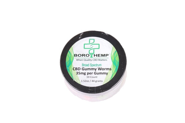 Gummy Worms Broad Spectrum CBD 350mg - sold by Green Treez Company